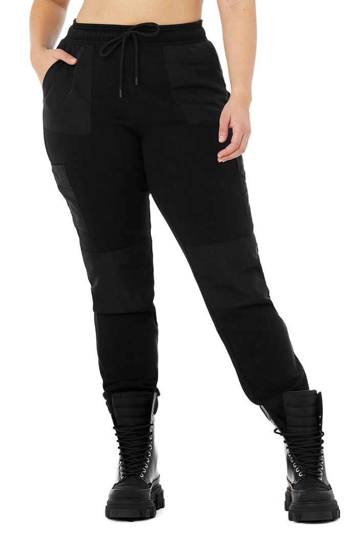 Black Alo Yoga Cargo Jogger Women's Pants | 19680TLRI