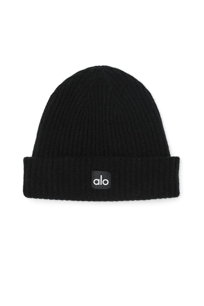 Black Alo Yoga Cashmere Women\'s Beanie | 36407BNXZ