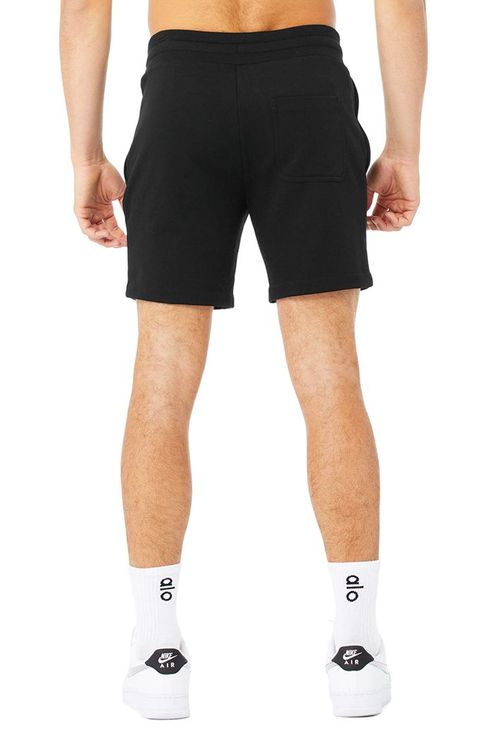 Black Alo Yoga Chill Men's Short | 07983LKNV