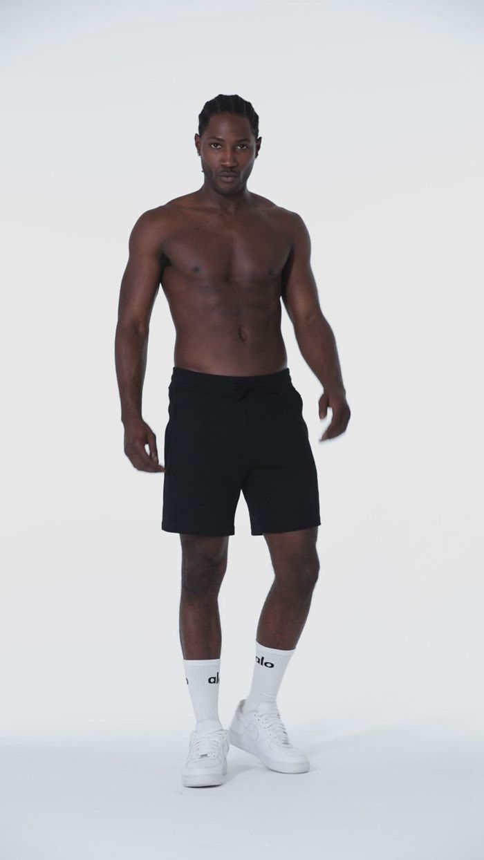 Black Alo Yoga Chill Men's Short | 07983LKNV