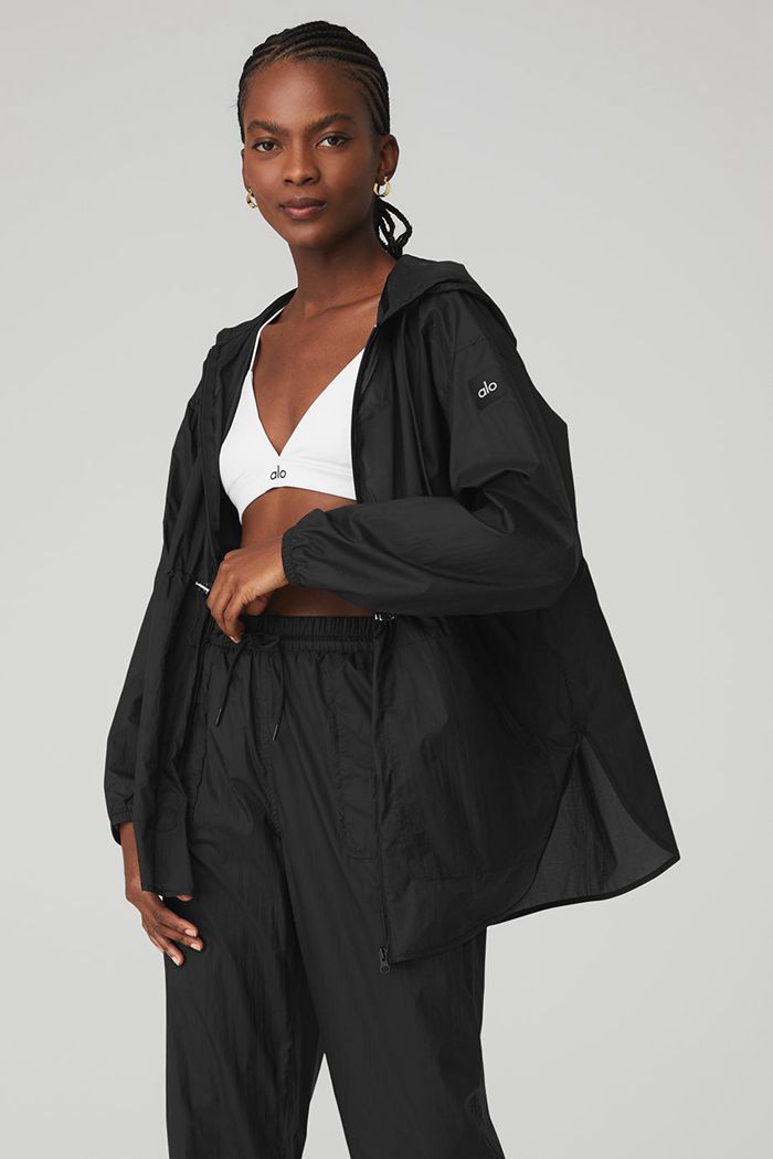 Black Alo Yoga Cloud Nine Women's Jackets | 31542KBUR