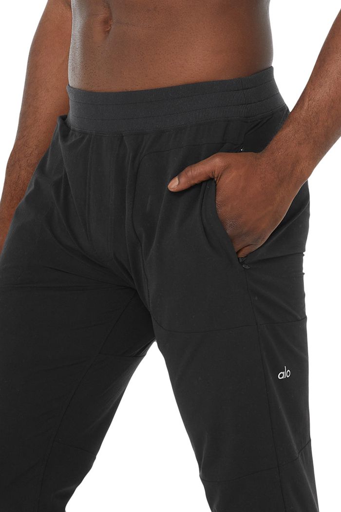 Black Alo Yoga Co-Op Men's Pants | 56932OGUY