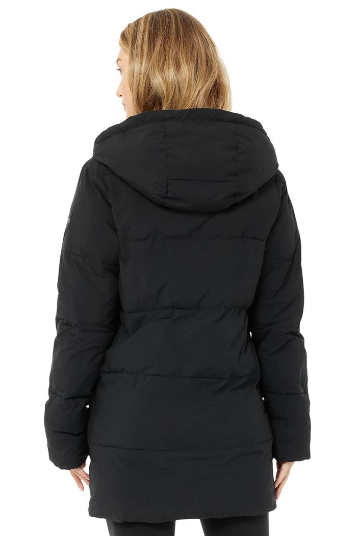 Black Alo Yoga Cypress Puffer Women's Jackets | 56431UFEW