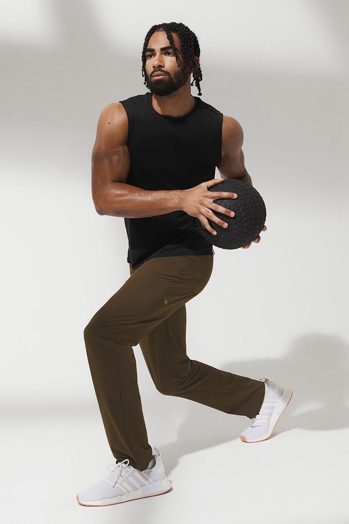 Black Alo Yoga Day and Night Men's Pants | 56713XMTA