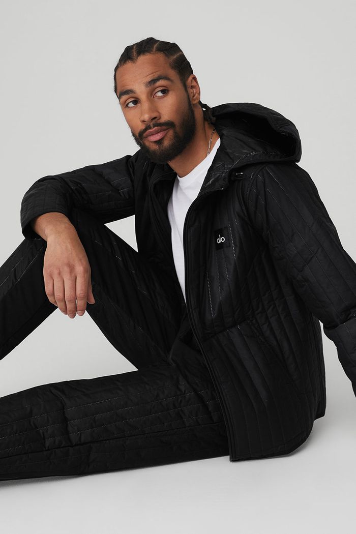 Black Alo Yoga Future Men's Jackets | 50964PSRG