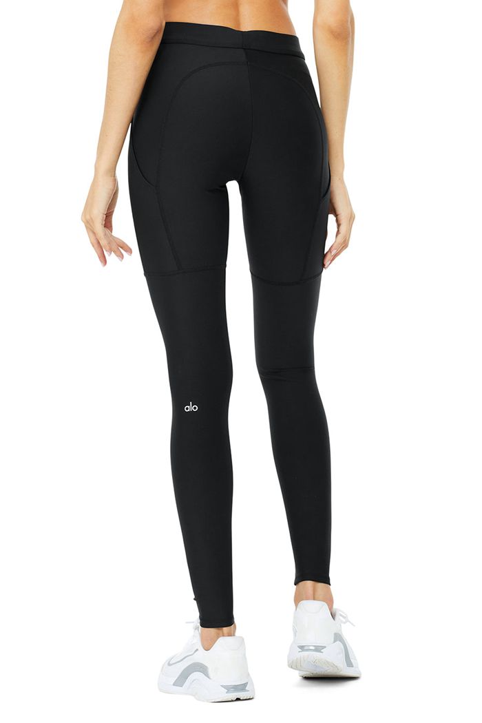 Black Alo Yoga High-Waist 4 Pocket Utility Women's Leggings | 26370QCOL