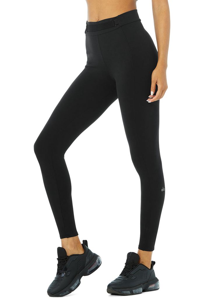 Black Alo Yoga High-Waist 7/8 Visionary Women's Leggings | 63408LVPJ