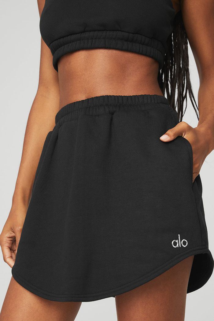 Black Alo Yoga High-Waist Accolade Women's Skirts | 32015GRYT