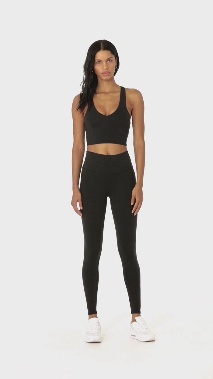 Black Alo Yoga High-Waist Airbrush Women's Leggings | 50739EGPC