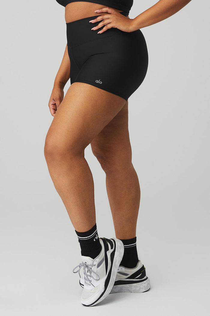 Black Alo Yoga High-Waist Airlift Women's Short | 27034UVZS