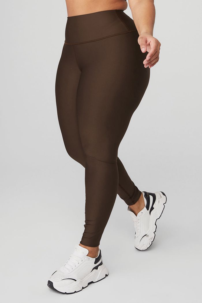 Black Alo Yoga High-Waist Airlift Women's Leggings | 34256JQHB