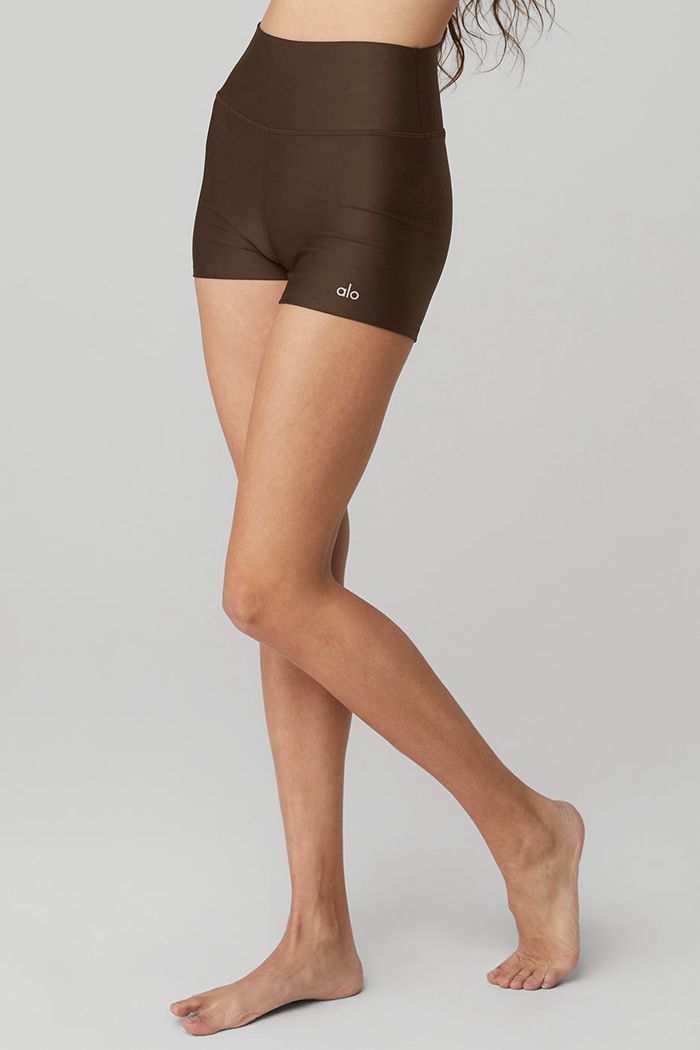 Black Alo Yoga High-Waist Airlift Women's Short | 43905CWRN