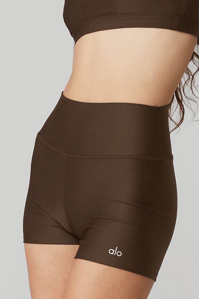 Black Alo Yoga High-Waist Airlift Women's Short | 43905CWRN