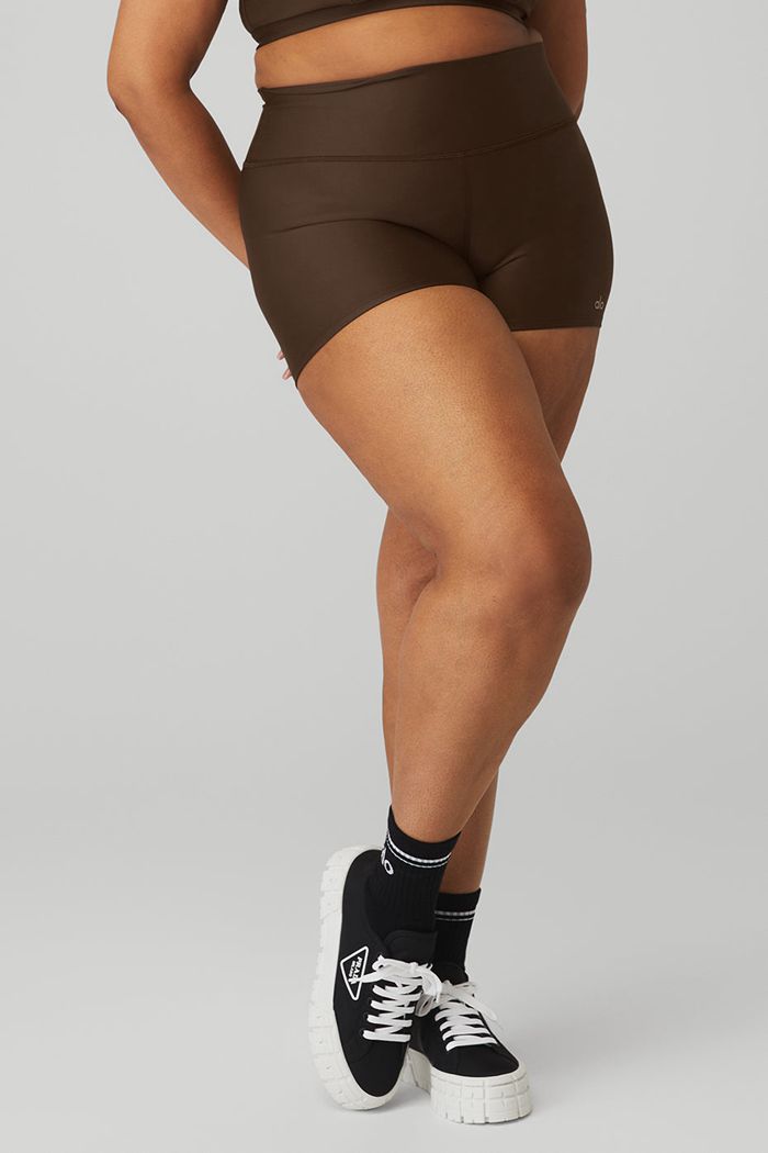 Black Alo Yoga High-Waist Airlift Women's Short | 43905CWRN