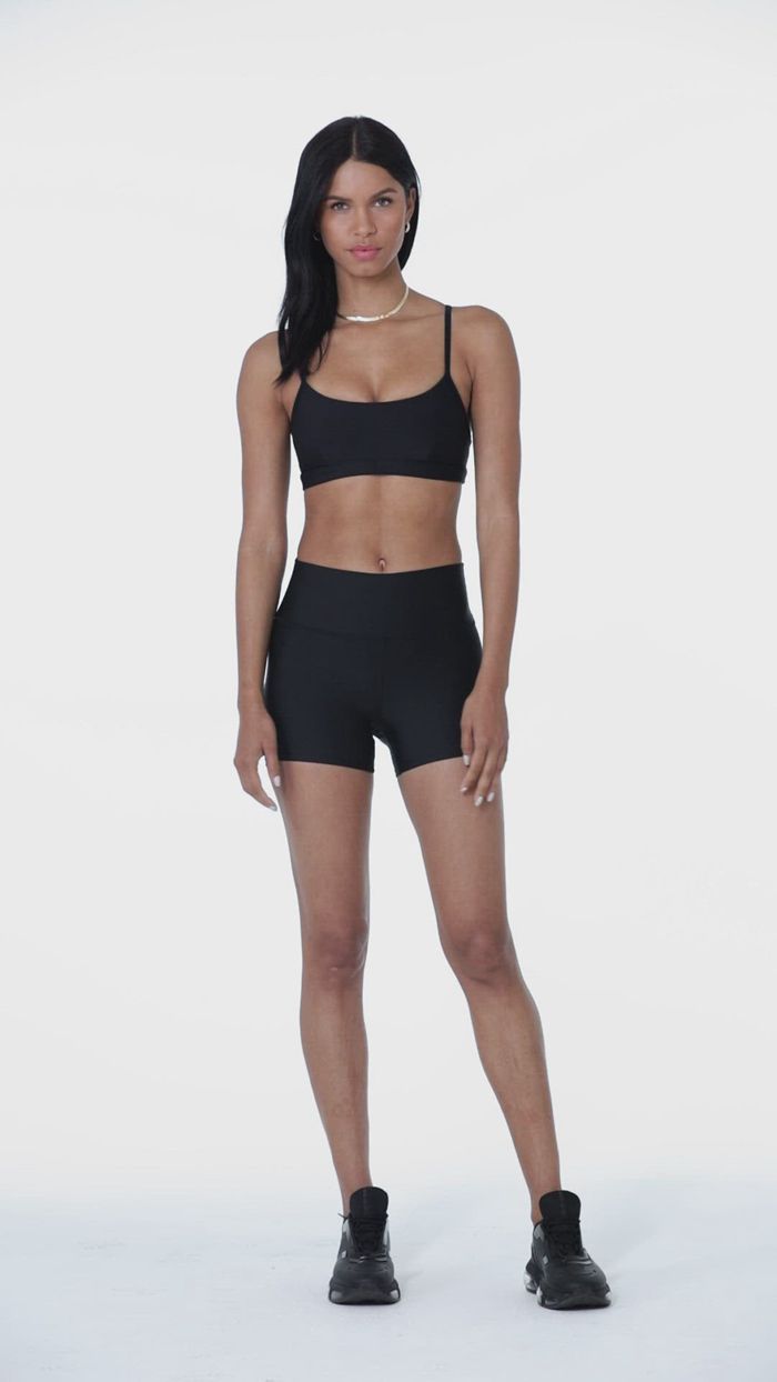 Black Alo Yoga High-Waist Airlift Women's Short | 51760DJAP