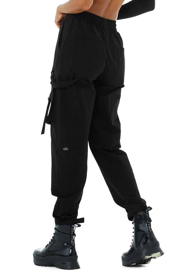 Black Alo Yoga High-Waist City Wise Cargo Women's Pants | 48957YXVF