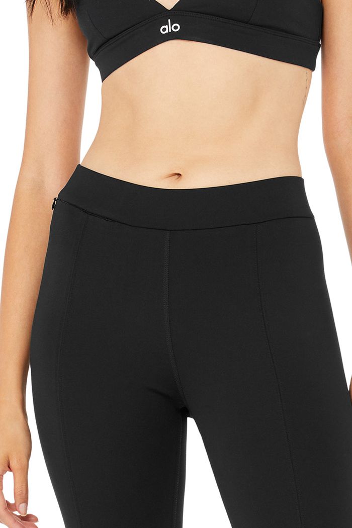 Black Alo Yoga High-Waist Classic Stirrup Women's Leggings | 89467BDNR