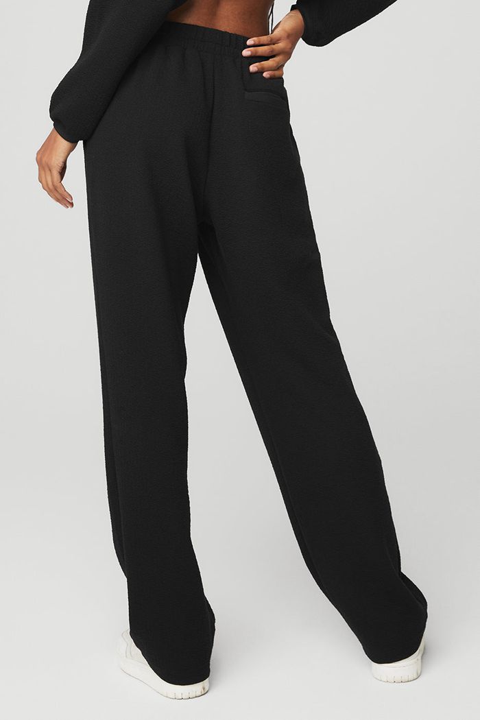 Black Alo Yoga High-Waist Tailored Sweat Women's Pants | 60495TNIE