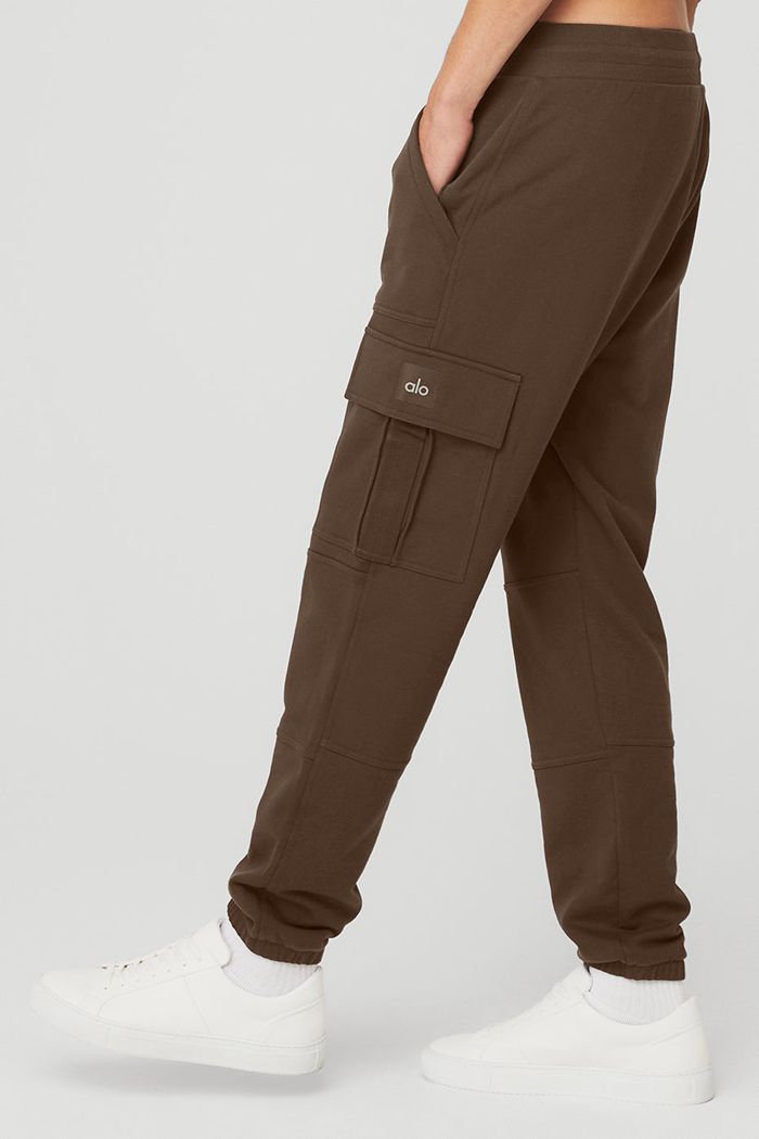 Black Alo Yoga Highline Cargo Men's Pants | 40728HXWB