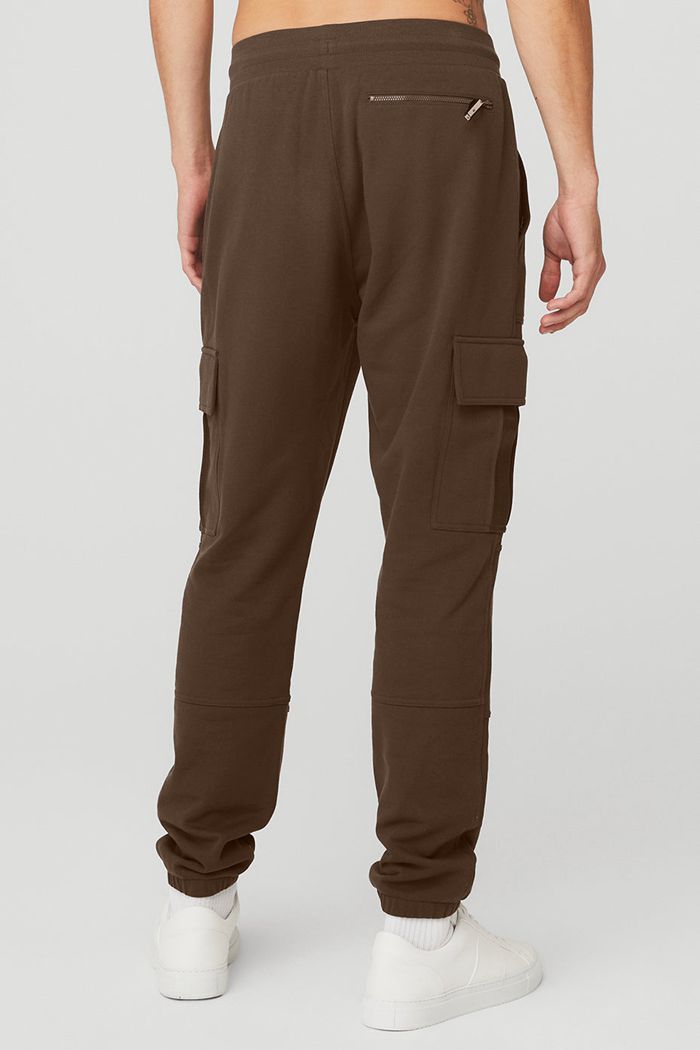 Black Alo Yoga Highline Cargo Men's Pants | 40728HXWB