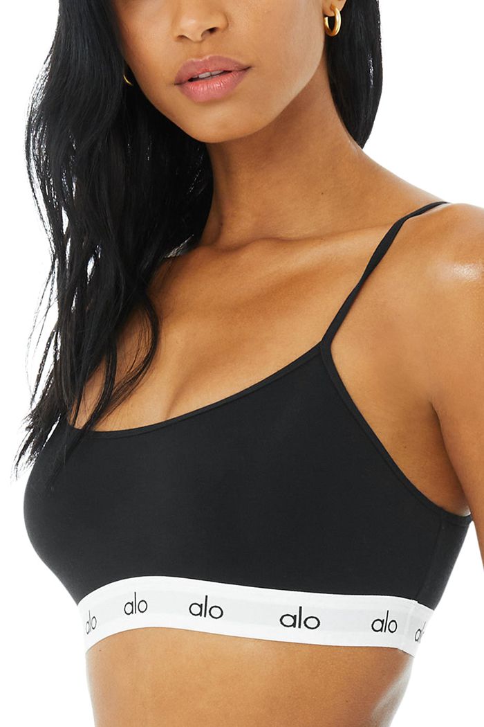 Black Alo Yoga Icon Cami Women's Bras | 18503XOPQ