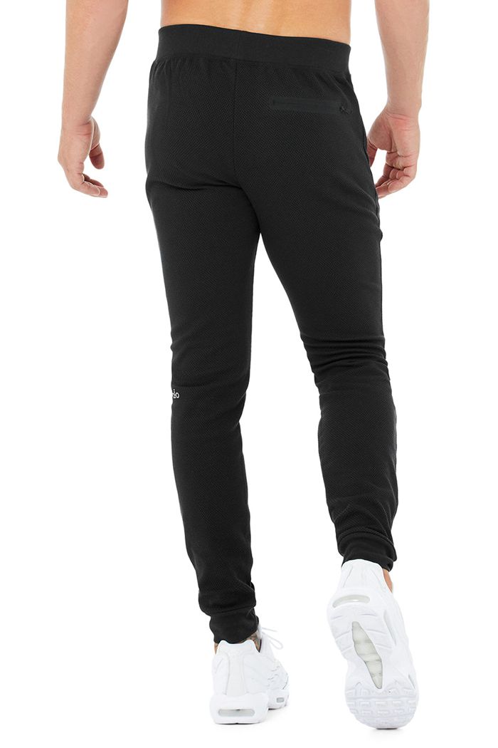 Black Alo Yoga Impel Sweat Men's Pants | 12530QZUW