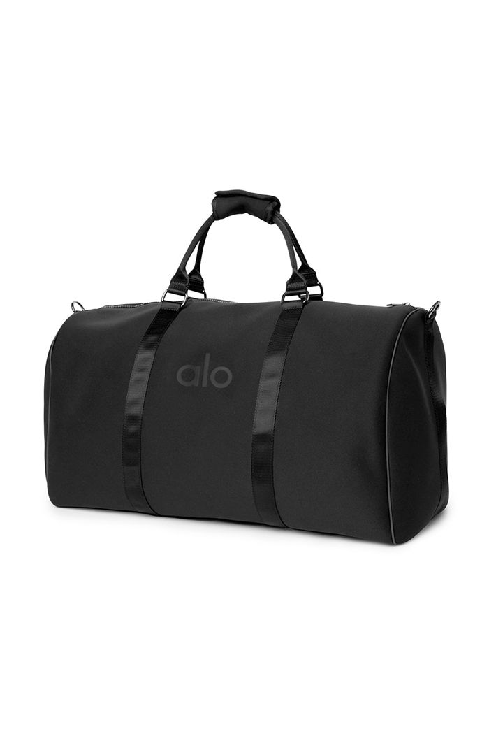 Black Alo Yoga Large Traverse Duffle Women\'s Bags | 90418GUBA