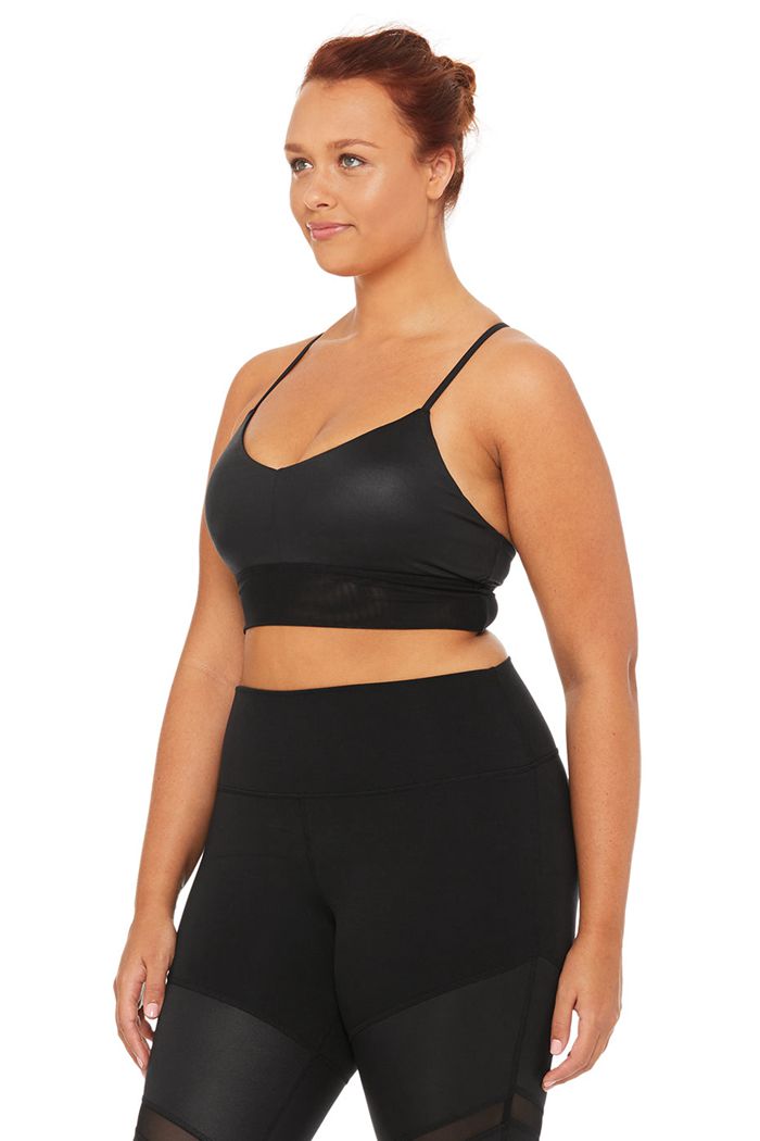 Black Alo Yoga Lavish Women's Bras | 59217XNBD