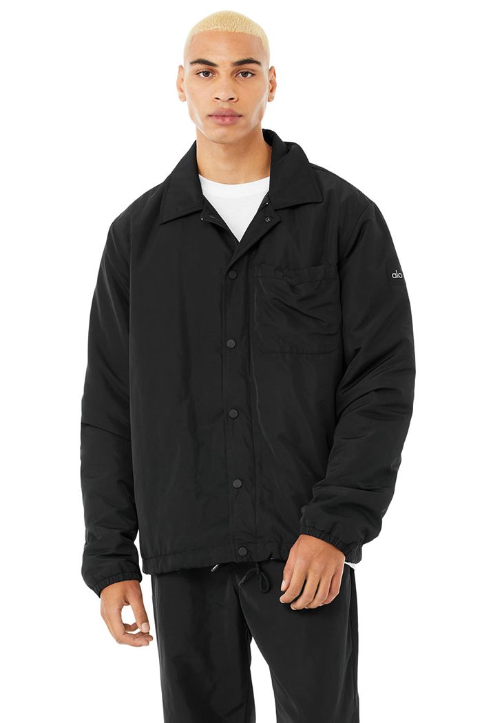 Black Alo Yoga Legend Men's Jackets | 45063XLOJ