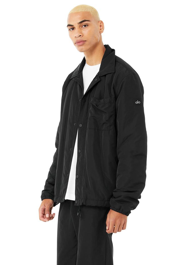 Black Alo Yoga Legend Men's Jackets | 45063XLOJ