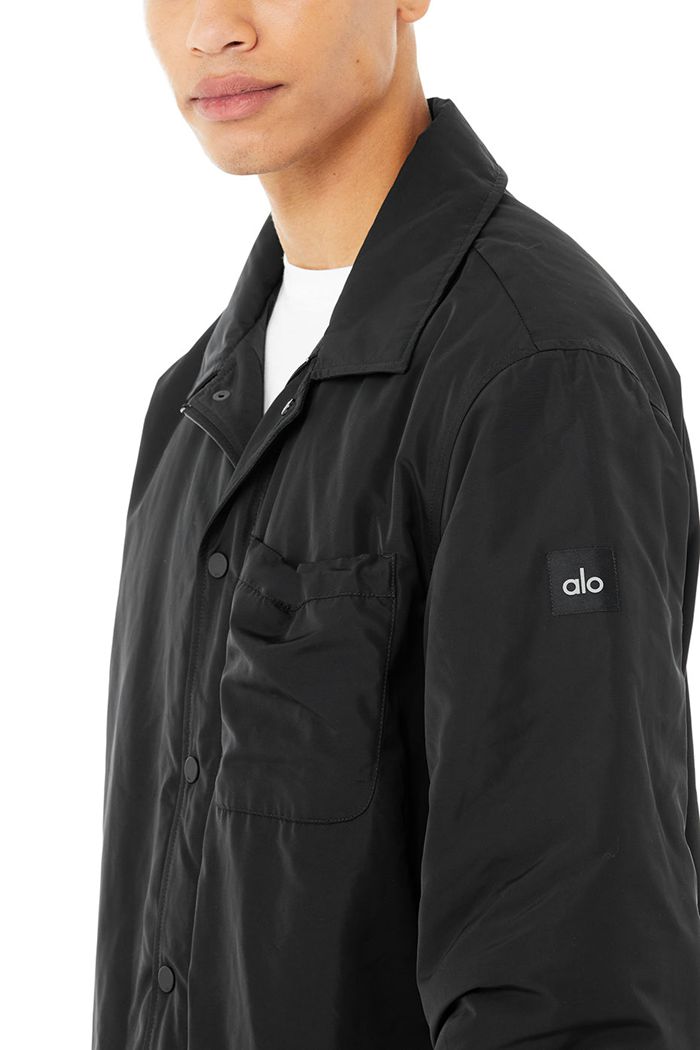 Black Alo Yoga Legend Men's Jackets | 45063XLOJ