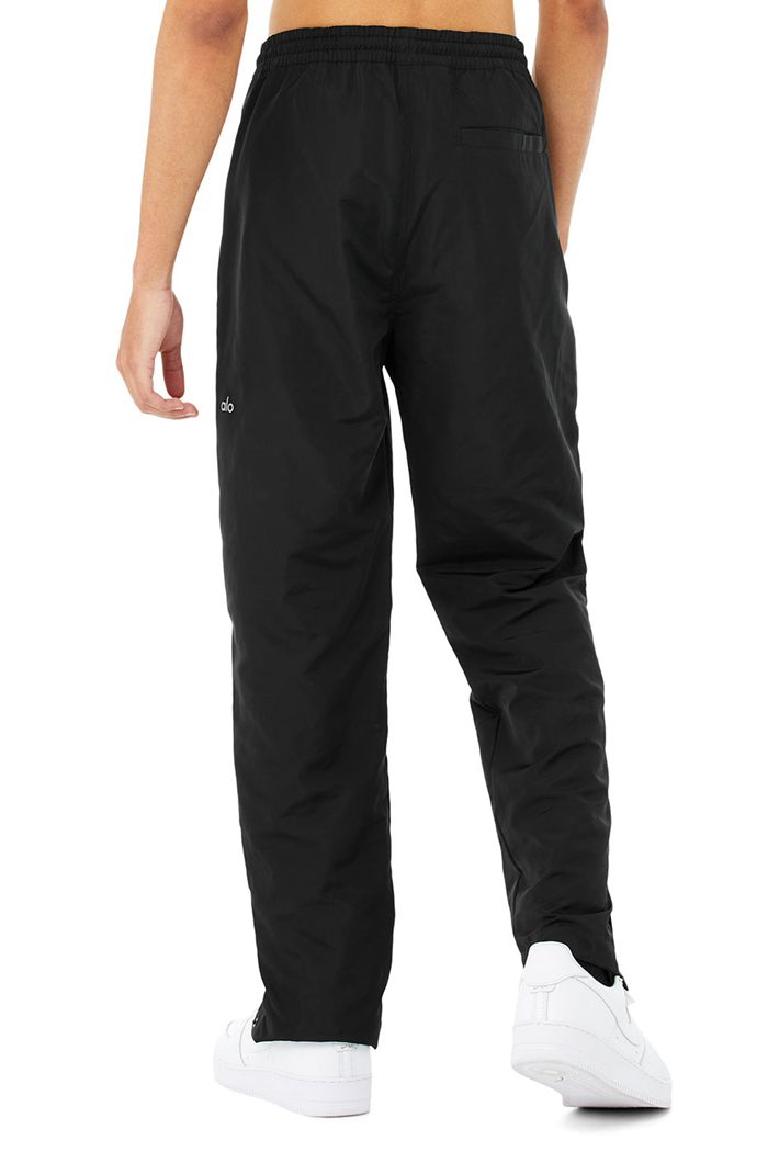 Black Alo Yoga Legend Snap Men's Pants | 30269OWJK