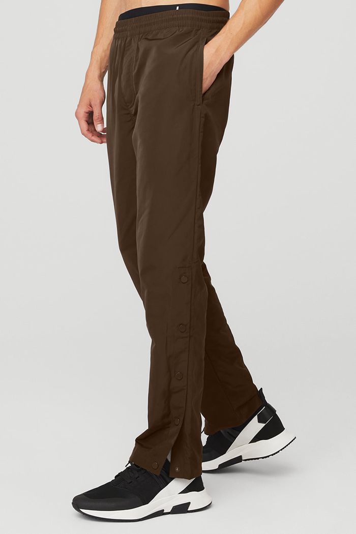 Black Alo Yoga Legend Snap Men's Pants | 37294YDPM