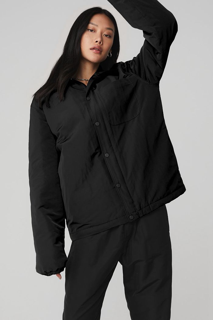 Black Alo Yoga Legend Women's Jackets | 30741WEHF