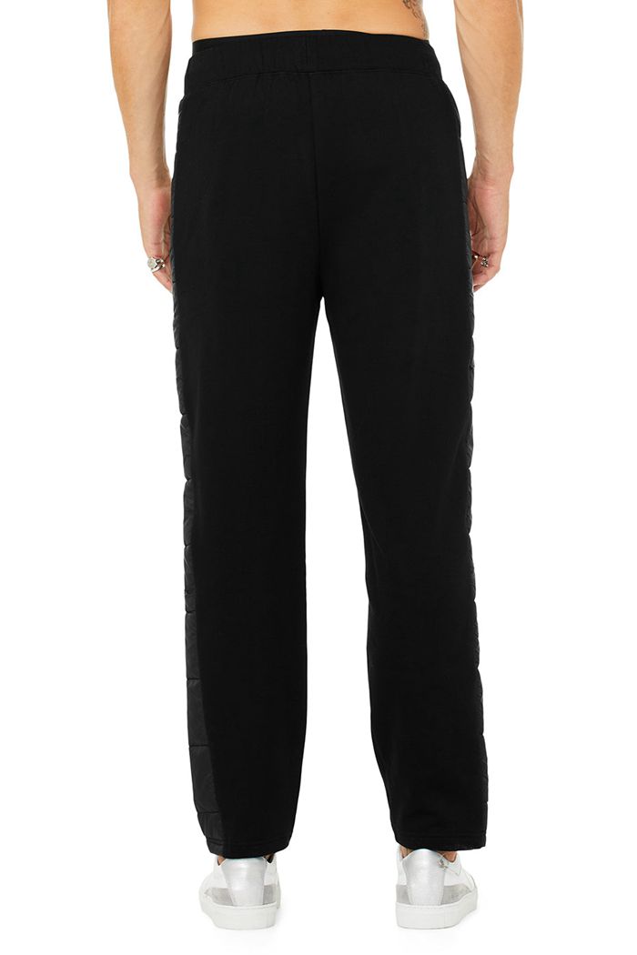 Black Alo Yoga Mash Up Sweat Men's Pants | 15240SHXR