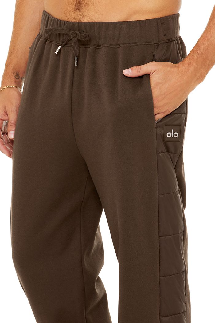 Black Alo Yoga Mash Up Sweat Men's Pants | 78042IFNM