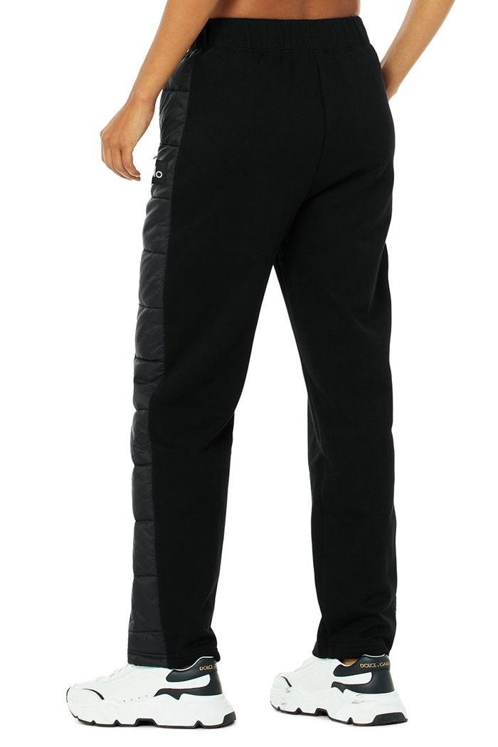 Black Alo Yoga Mash Up Sweat Women's Pants | 79312RLGH