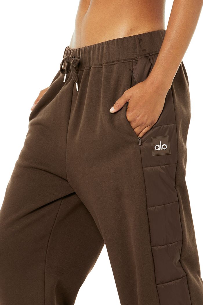 Black Alo Yoga Mash Up Sweat Women's Pants | 81546OTZI