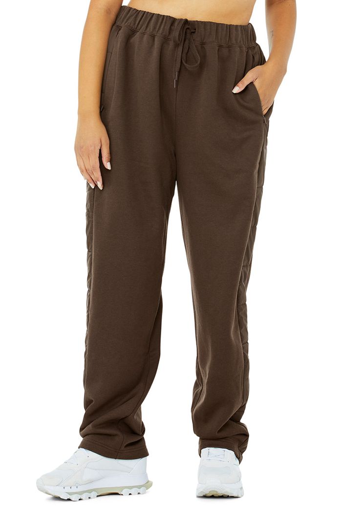 Black Alo Yoga Mash Up Sweat Women's Pants | 81546OTZI