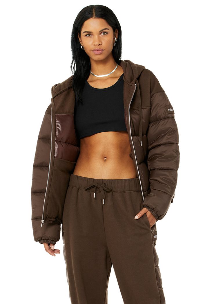 Black Alo Yoga Mash Up Women's Jackets | 69154XQWN