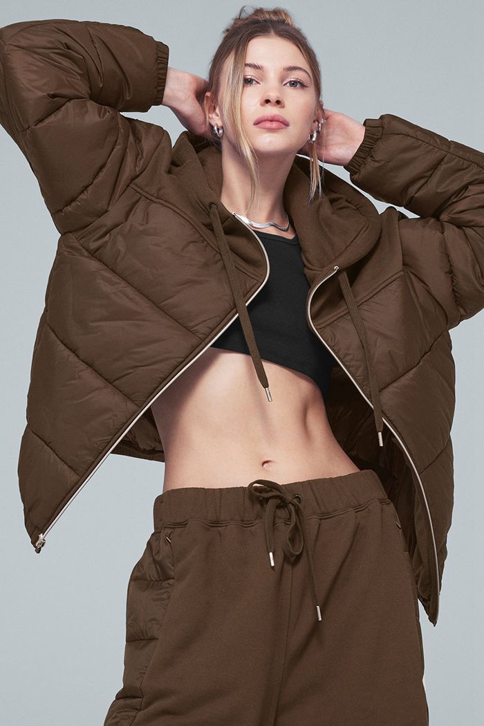 Black Alo Yoga Mash Up Women's Jackets | 69154XQWN