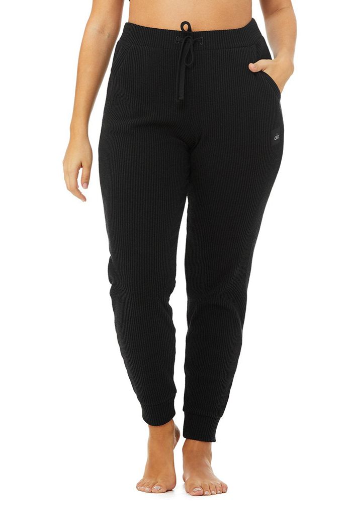 Black Alo Yoga Muse Sweat Women's Pants | 18462JWOT