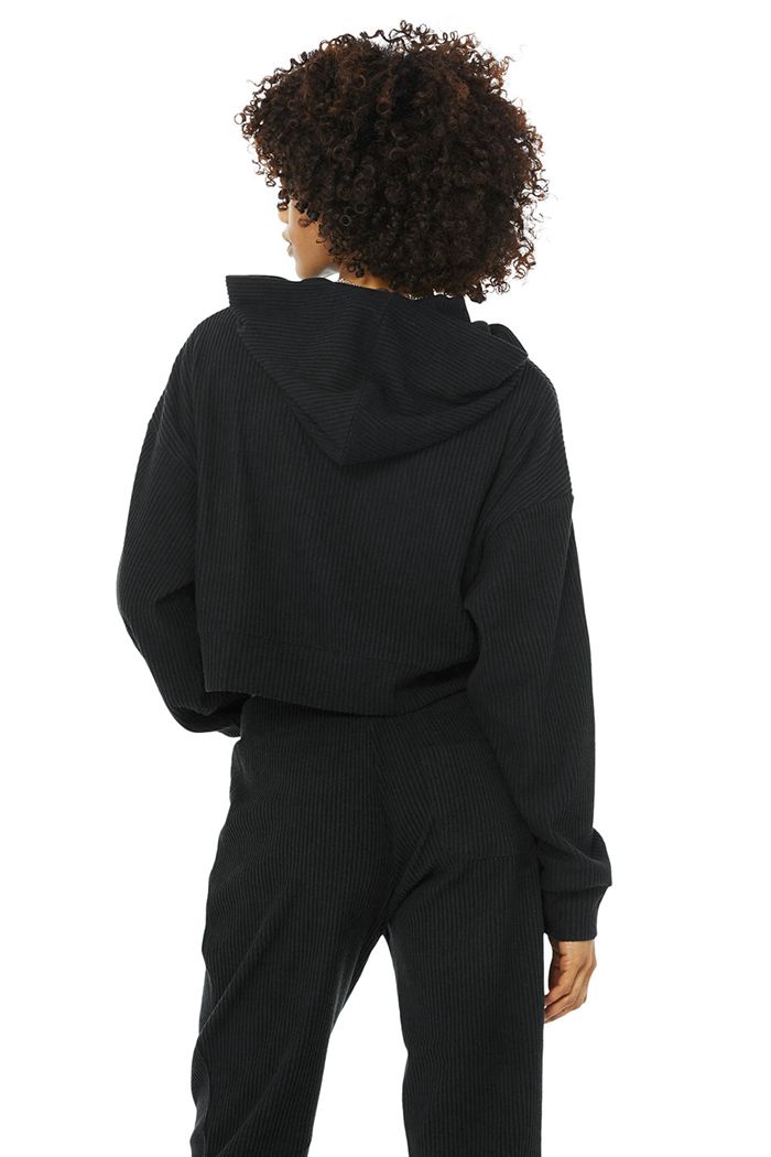 Black Alo Yoga Muse Women's Hoodie | 37290FDIL