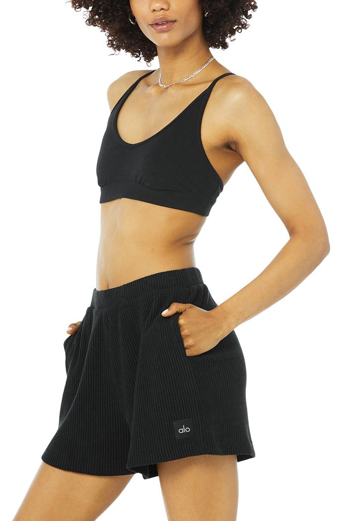 Black Alo Yoga Muse Women's Short | 58730XWKI