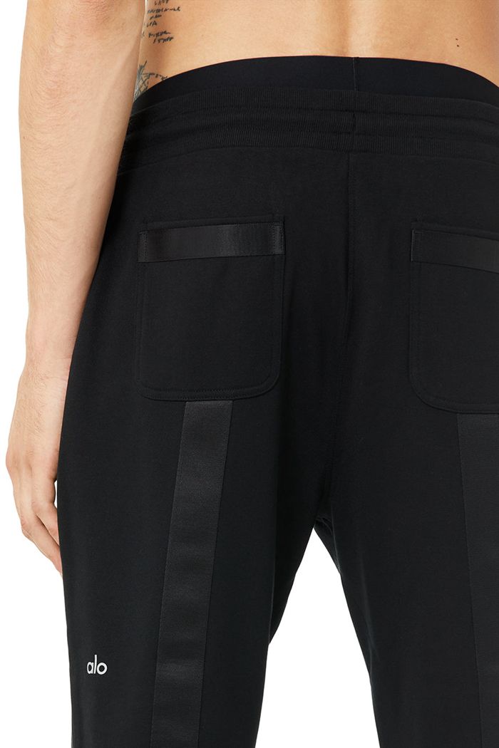 Black Alo Yoga Nomadic Sweat Men's Pants | 09726WFMH