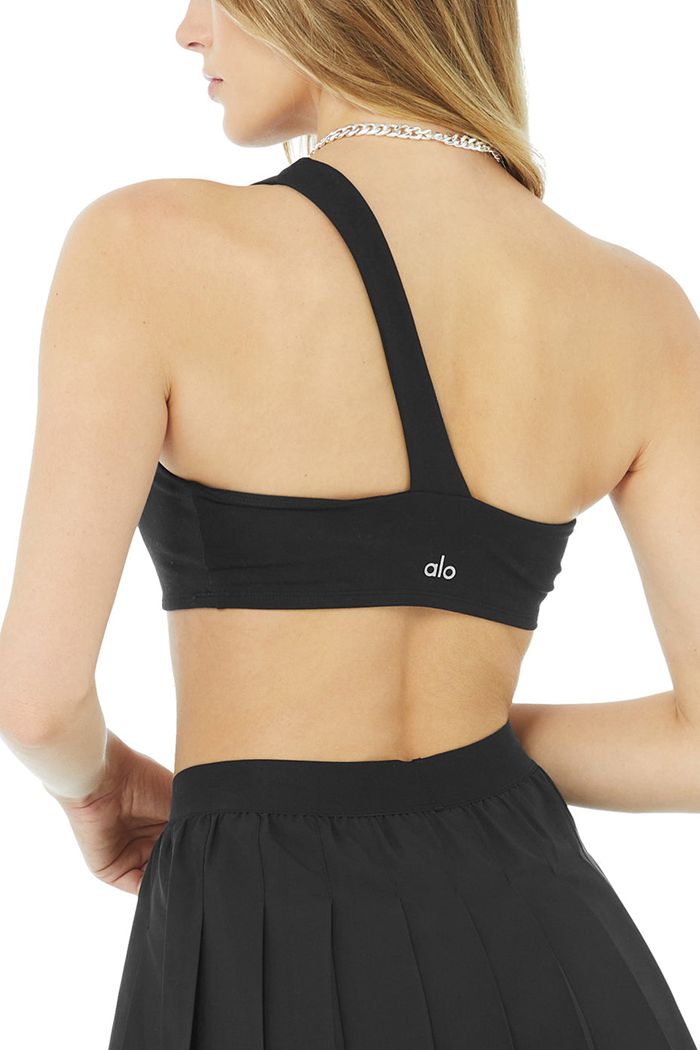 Black Alo Yoga Pixie Women's Bras | 70846SBGF