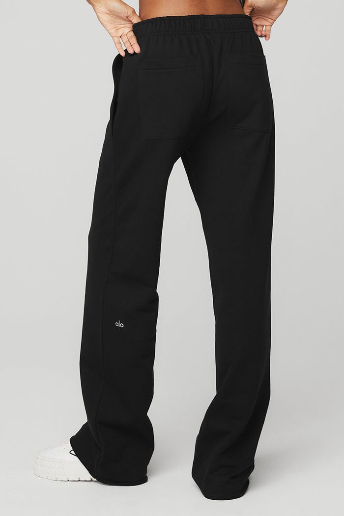 Black Alo Yoga Puddle Sweat Women's Pants | 67890OXAG