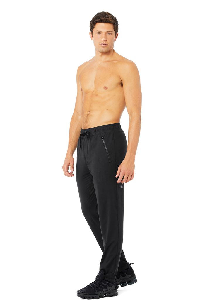 Black Alo Yoga Renew Lounge Men's Pants | 17648TLFB