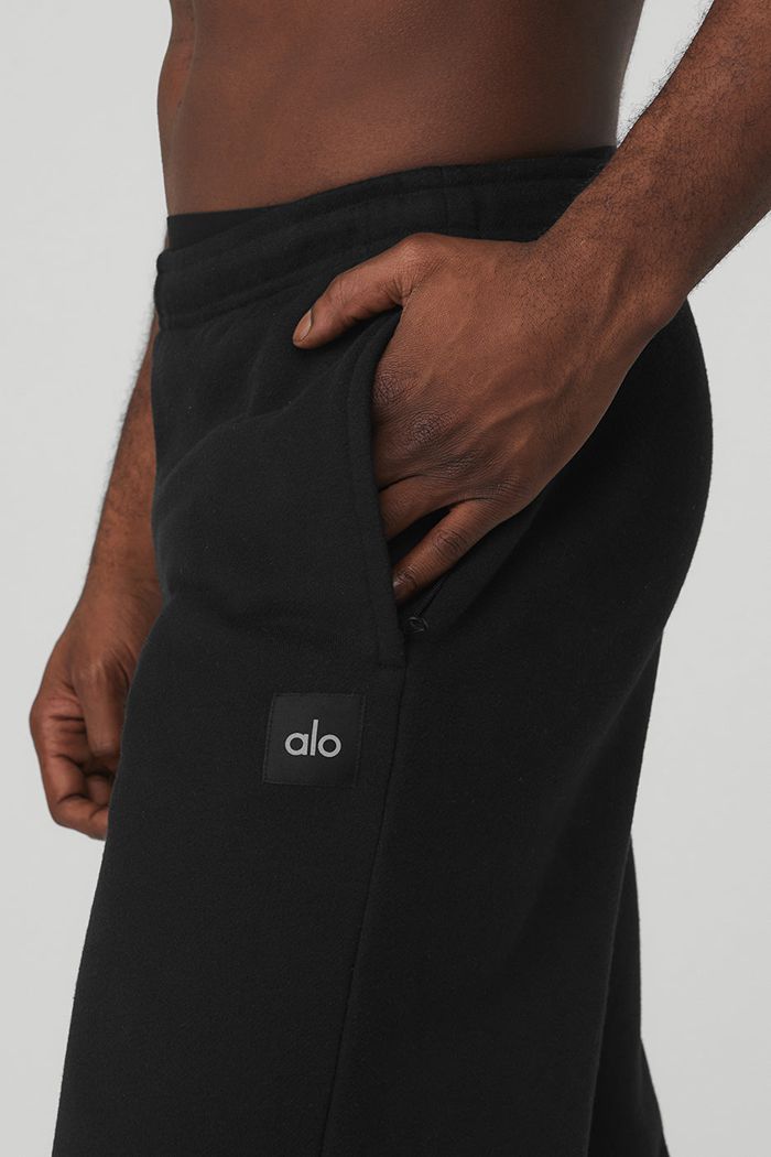 Black Alo Yoga Renown Sweat Men's Pants | 10739ZGQR