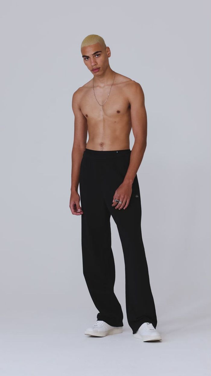 Black Alo Yoga Renown Sweat Men's Pants | 10739ZGQR